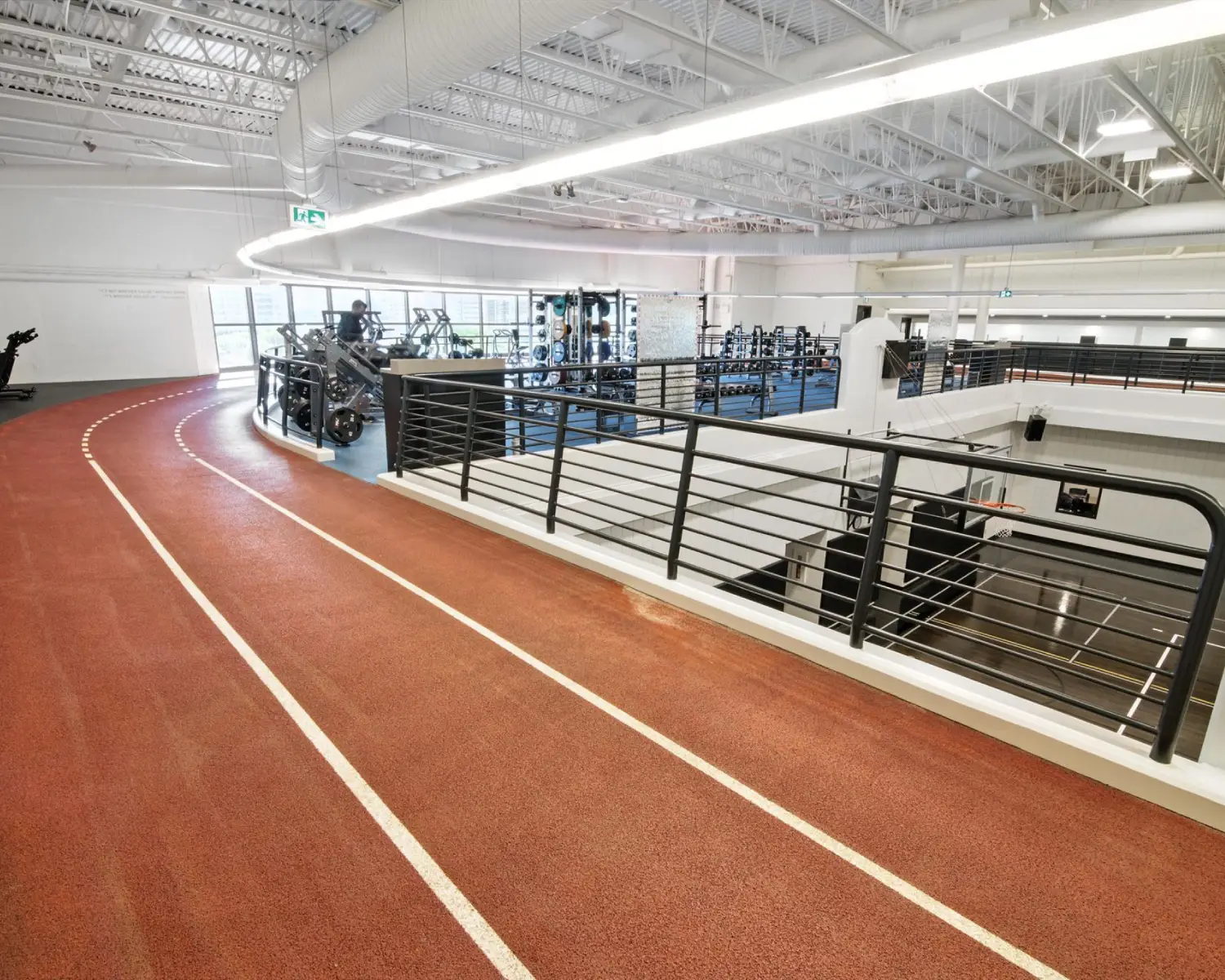 ECAC Indoor Running Track on fourth floor